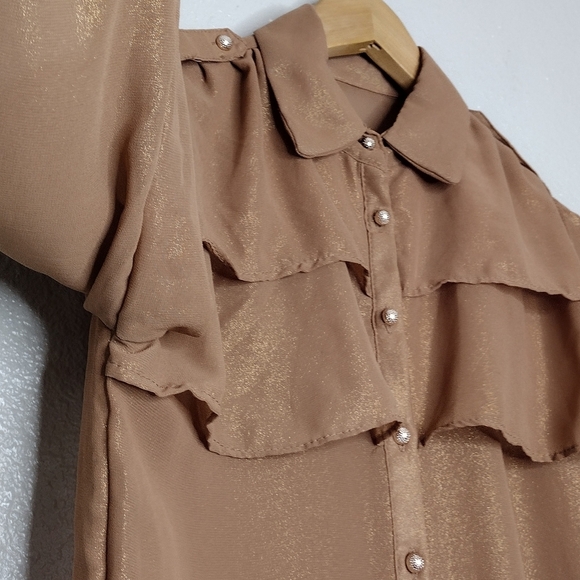 NWT Lola Women's Button Down Blouse - Picture 7 of 14